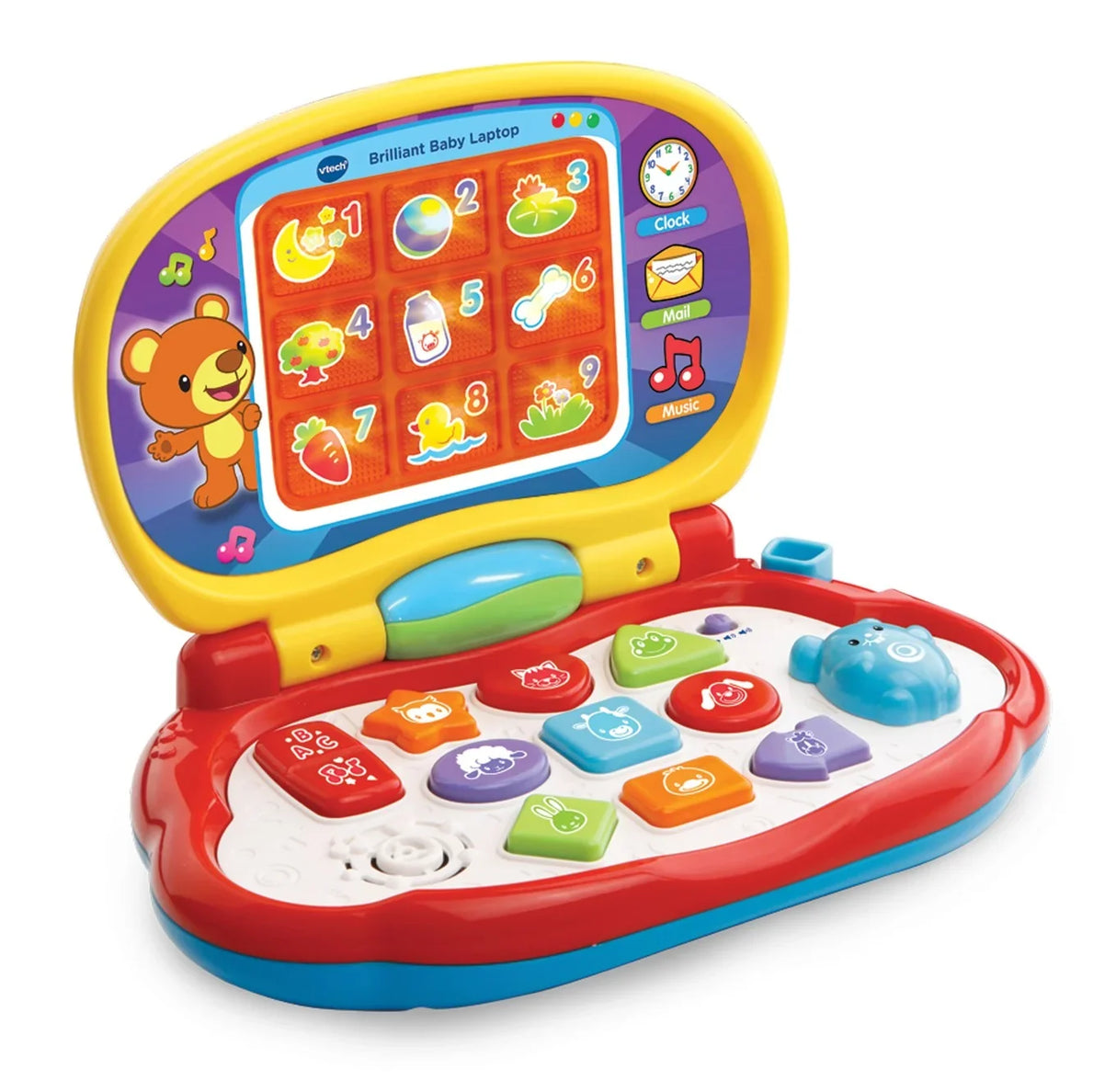 VTech Baby’s Laptop open showing animal, shape and number buttons – Ireland