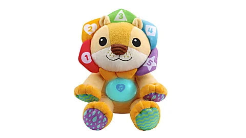 VTech Lullaby Lights Lion plush toy with light-up tummy and crinkle mane – Ireland
