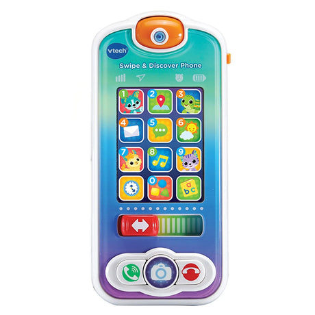 VTech Swipe and Discover Phone showing 12 interactive app icons – Ireland