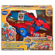 VTech Switch & Go Dinos Armour Up Dragon T-Rex retail box showing 2-in-1 T-Rex and super car set – Ireland.