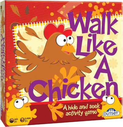 Walk Like A Chicken preschool game box showing cartoon chicken and logo in Ireland