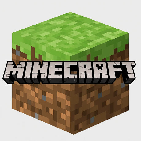 Minecraft logo with grass block above – Ireland