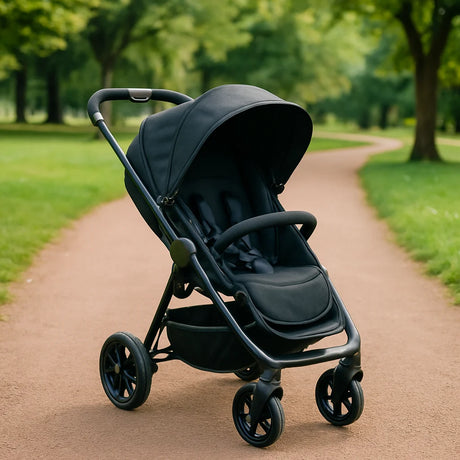 Pushchairs category for ToyTown Ireland with pushchair in a park