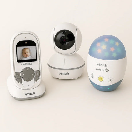 Motorola and VTech baby monitors including screen, camera, and light show unit – Ireland.