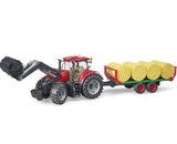 Bruder Case IH Optum 300CVX and Bale Transport Trailer