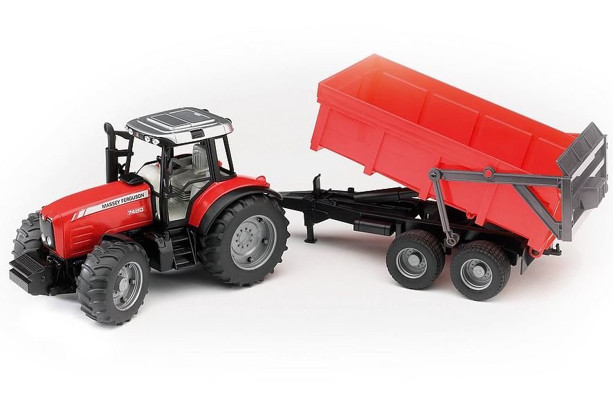 Bruder Massey Ferguson 7480 with Tipping Trailer
