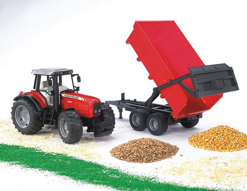 Bruder Massey Ferguson 7480 with Tipping Trailer