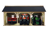 Kids Globe Farm Wood Shed for 3 Tractors