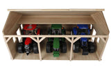 Kids Globe Farm Wood Shed for 3 Tractors