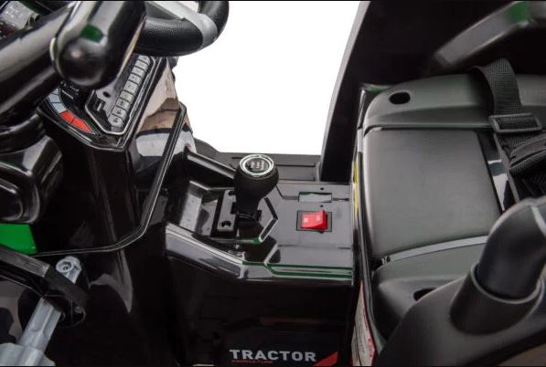 12V Ride On Tractor and Trailer With Roof and Front Loader