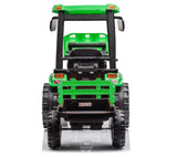 12V Ride On Tractor and Trailer With Roof and Front Loader