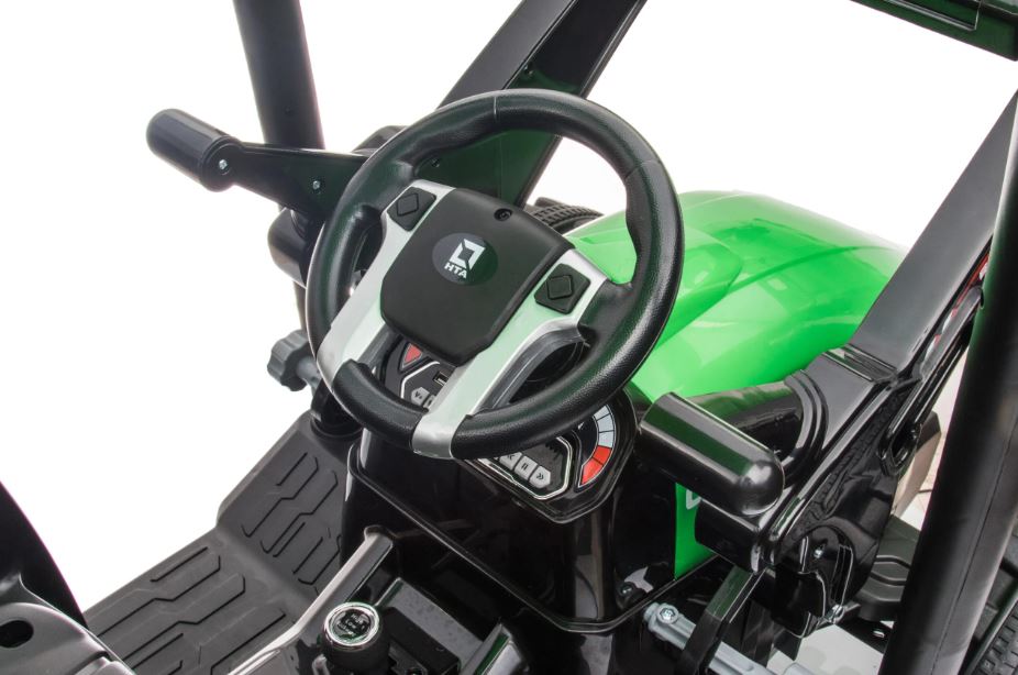 12V Ride On Tractor and Trailer With Roof and Front Loader