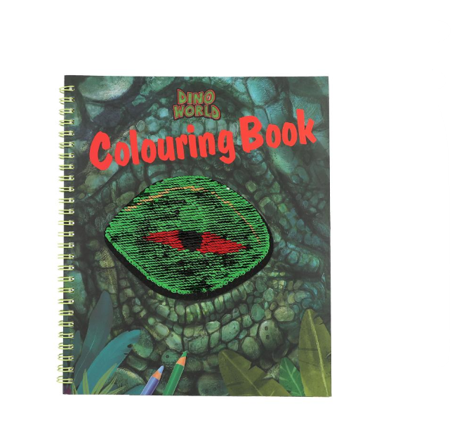 Dino World Colouring Book With Reversible Sequins 12757