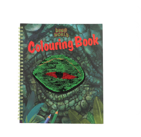Dino World Colouring Book With Reversible Sequins 12757