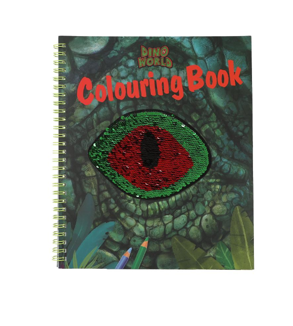 Dino World Colouring Book With Reversible Sequins 12757