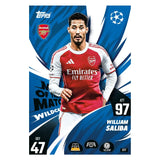 William Saliba Arsenal Match Attax card with 97 ATT and 47 DEF from 2025/26 collection in Ireland