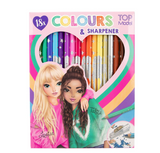 TOPModel Colouring Pencils 18 Colours and Sharpener