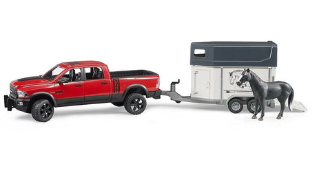 Bruder RAM 2500 Power Wagon with Horse Trailer and Horse