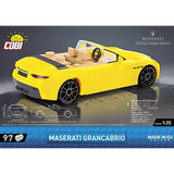 Yellow COBI Maserati GranCabrio building block model viewed from the rear