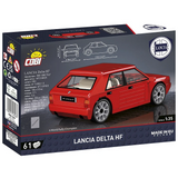 COBI Lancia Delta HF box back showing the red model car from the rear and product specifications