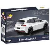 COBI Škoda Enyaq RS 92 piece building set box back with white model car