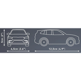 COBI Škoda Enyaq RS dimensions showing 12.5 cm length, 6.5 cm width and 5 cm height