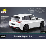 COBI Škoda Enyaq RS rear packaging panel with white model car and product details