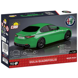 COBI Alfa Romeo Giulia Quadrifoglio 90 piece building set box back with green model car