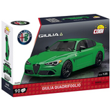 COBI Alfa Romeo Giulia Quadrifoglio 90 piece building set box front with green model car