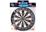 Packaged M.Y Active Dart Game with soft and safe dartboard, 3 darts and 3+ age mark