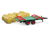 Bruder Bale Transport Trailer with 8 Round Bales 1:16 Scale - 02220