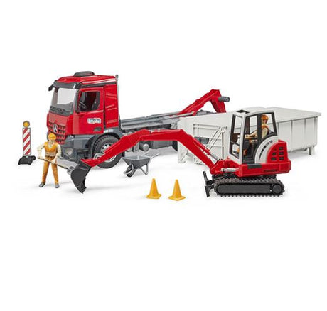 Bruder Mercedes Benz Arocs and Schaeff HR16
