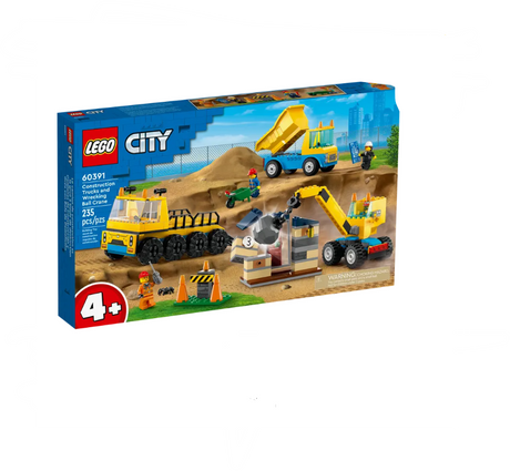 Lego City Construction Trucks and Wrecking Ball Crane - 60391
