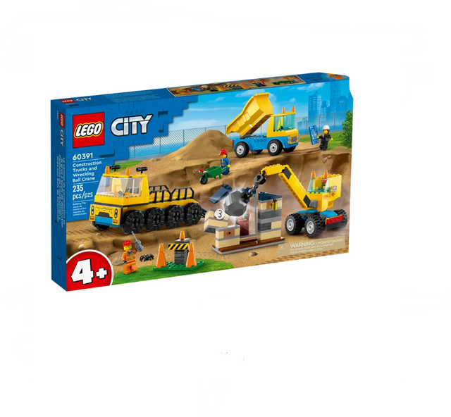 Lego City Construction Trucks and Wrecking Ball Crane - 60391