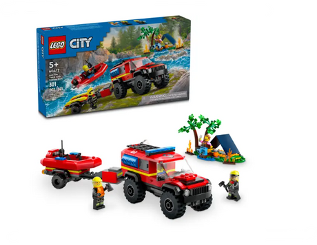 Lego City 4x4 Fire Truck with Rescue Boat - 60412