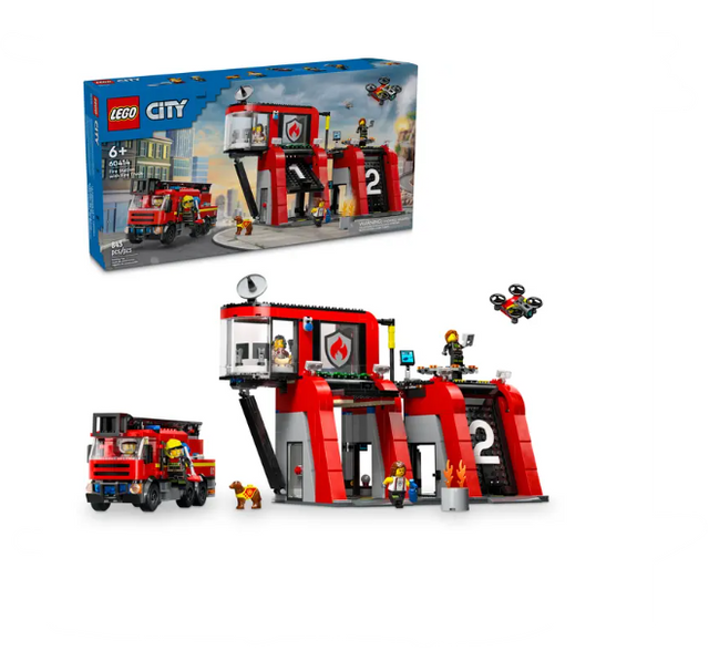 Lego City Fire Station with Fire Truck - 60414