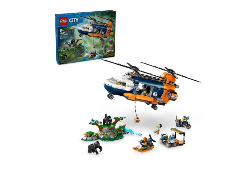 Lego City Jungle Explorer Helicopter at Base Camp - 60437