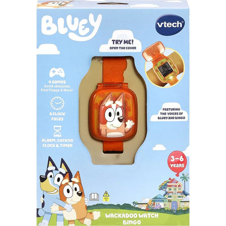 Boxed packaging of Vtech Wackadoo Watch Bingo toy with age label – Ireland