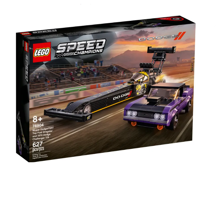 Lego Speed Champions Mopar Dodge//SRT Top Fuel Dragster and 1970 Dodge Challenger T/A - 76904
