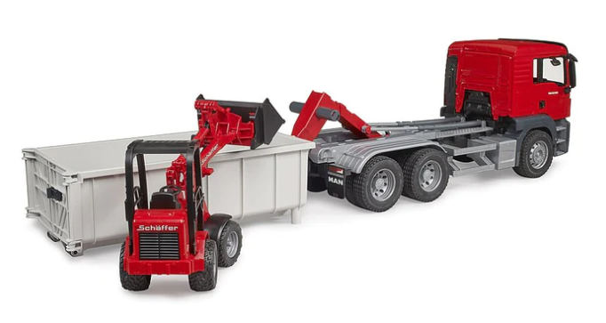 Bruder Truck & Roll-off Container & Schafeff
