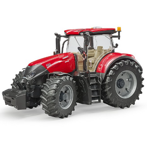 Red Bruder Case IH Optum 300 CVX tractor on a white background