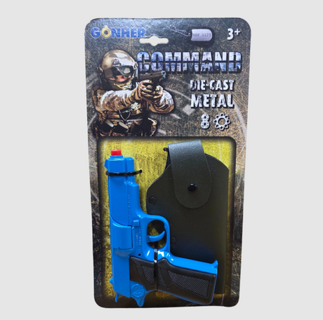 Image of Gonher Command Pistol Cap Gun & Holster - 8 Shot