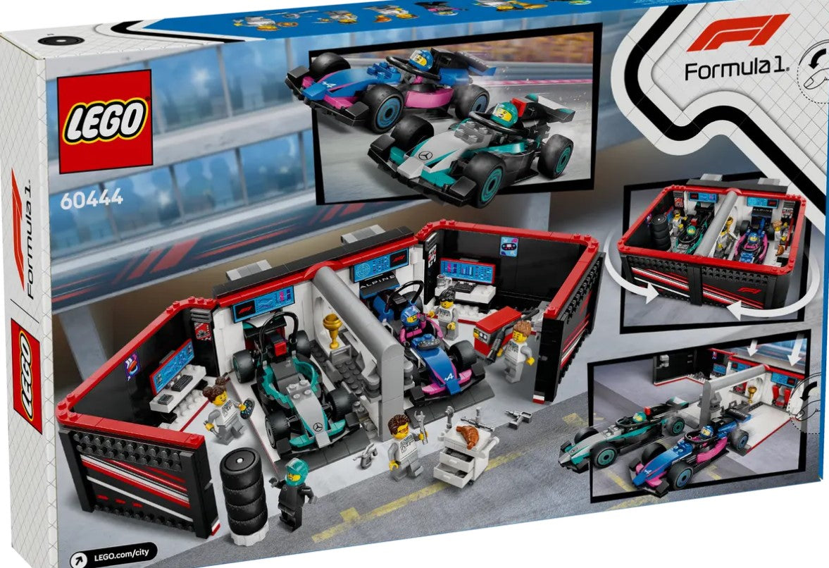 LEGO City F1 Garage and Mercedes-AMG and Alpine Cars - 60444