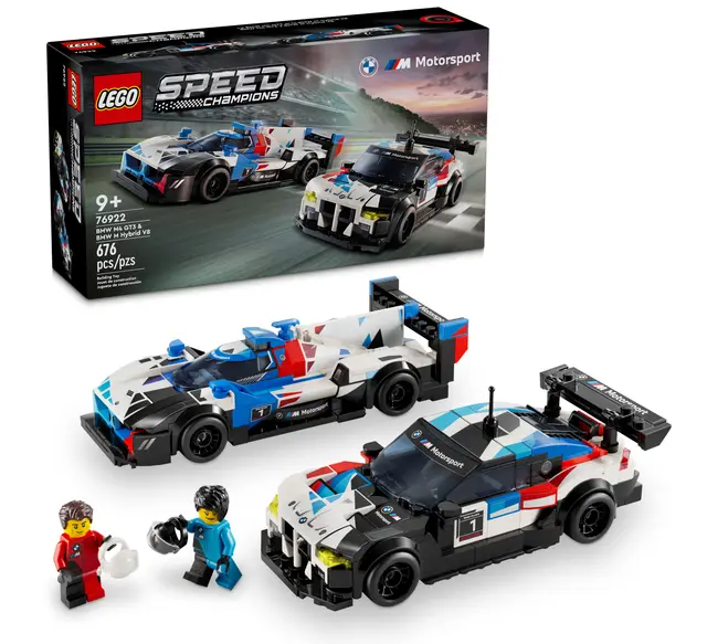 Lego Speed Champions BMW M4 GT3 & BMW M Hybrid V8 Race Cars - 76922