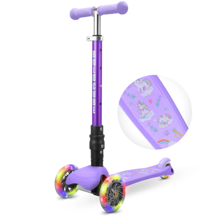Image of Teeny Fold 3 Wheel Scooter - Unicorn