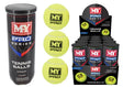 A Grade Tennis Ball in Pressurised Tube 3 Pack tube with three MY Pro tennis balls and counter display