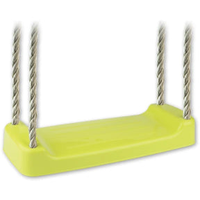 Green 4 rope swing seat on a white background