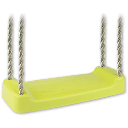Green 4 rope swing seat on a white background