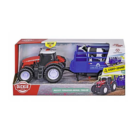 Dickie Toys Massey Ferguson Animal Trailer