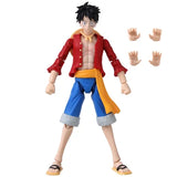 Anime Heroes Monkey D. Luffy figure displayed with interchangeable hand accessories